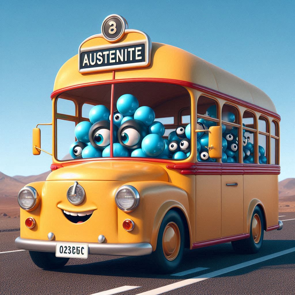 Símil de austenita-autobús para el hidrógeno