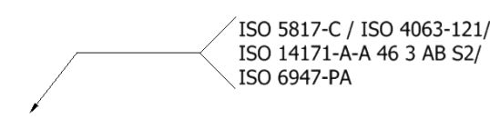 Información adicional en la cola de la flecha