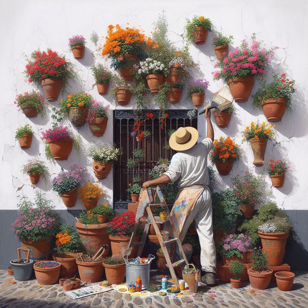 Manolo está harto de tener que retirar tanto tiesto 